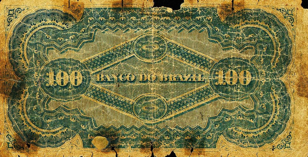 Back of Brazil pS254a: 100 Mil Reis from 1860