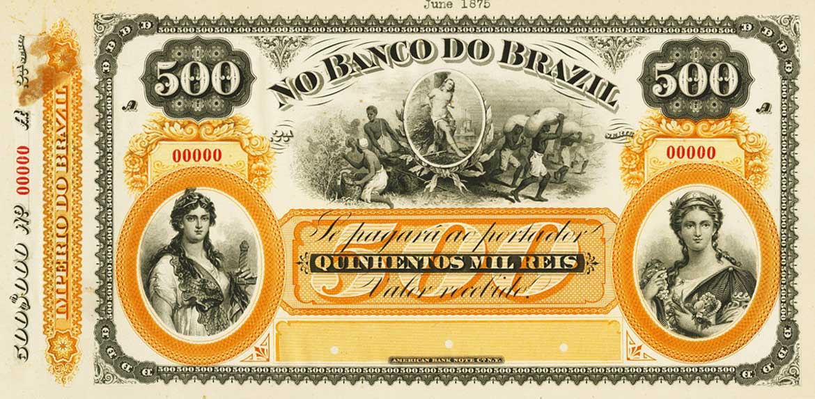 Front of Brazil pS256p: 500 Mil Reis from 1860