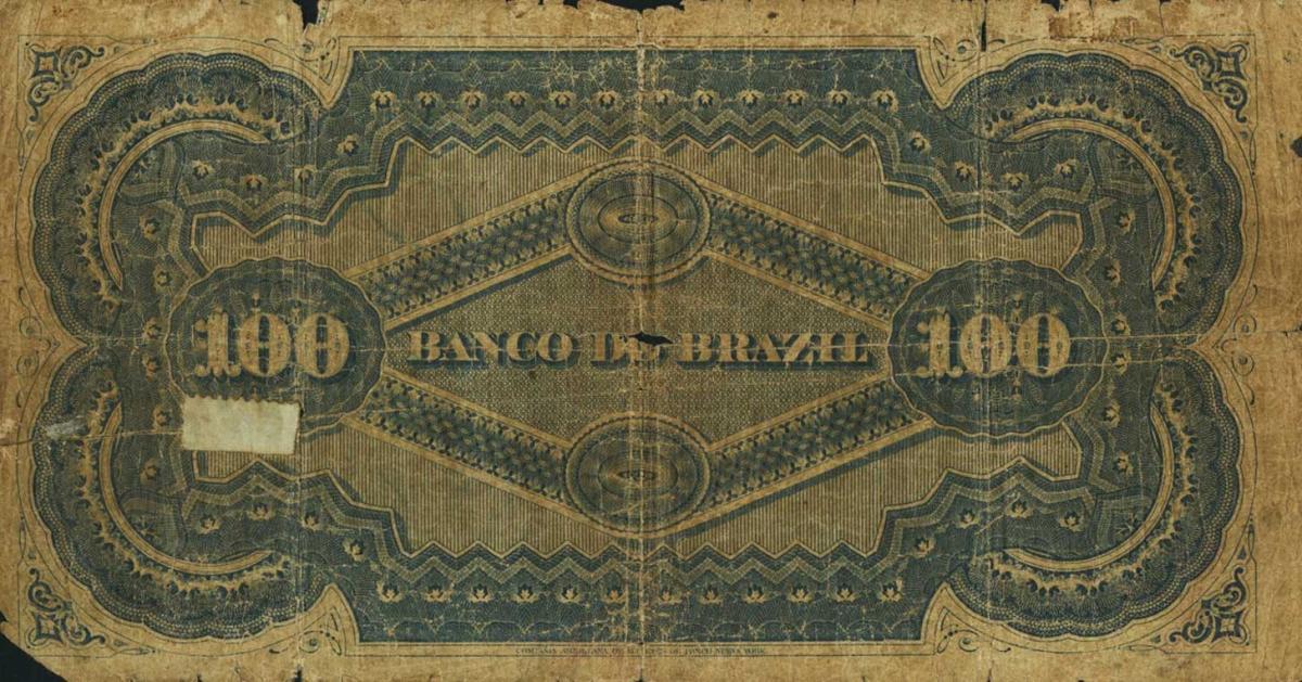 Back of Brazil pS526r: 100 Mil Reis from 1890