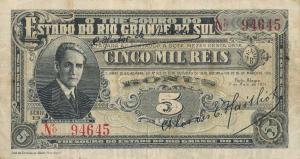 pS781 from Brazil: 5 Mil Reis from 1931