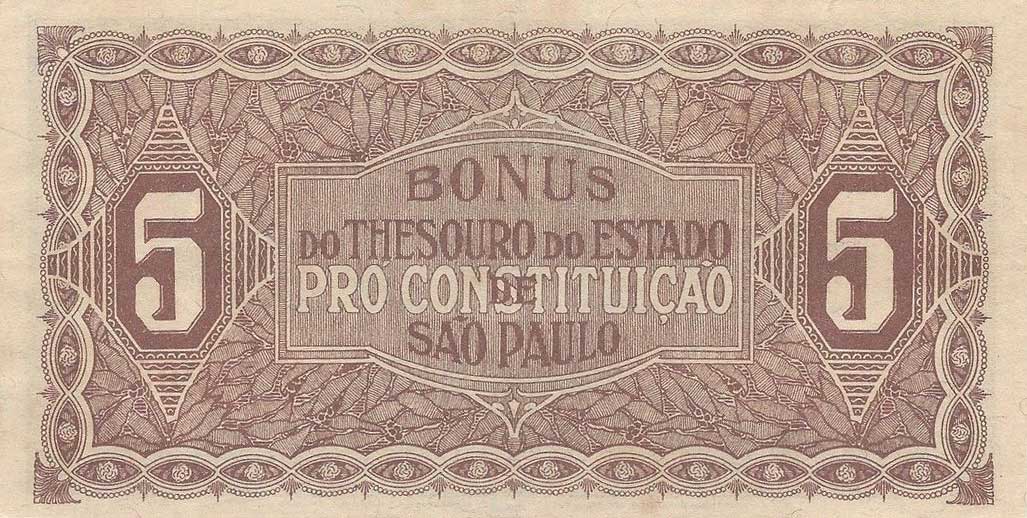 Back of Brazil pS861b: 5 Mil Reis from 1932