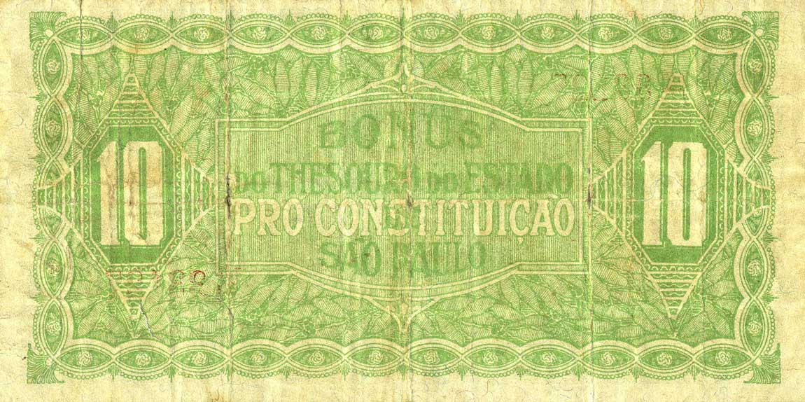 Back of Brazil pS862: 10 Mil Reis from 1932