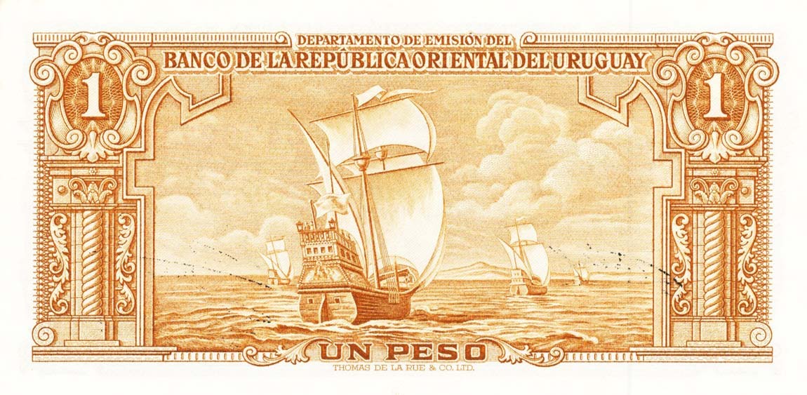 Back of Uruguay p35c: 1 Peso from 1939