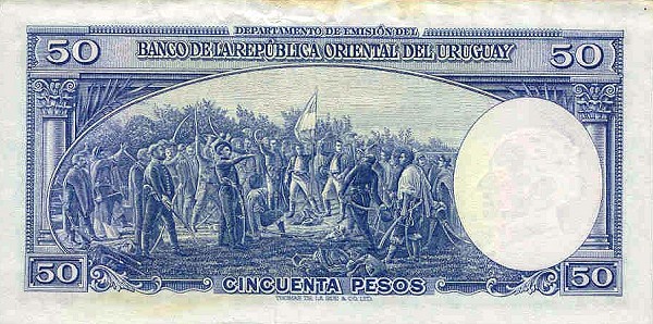 Back of Uruguay p42Ab: 50 Pesos from 1939