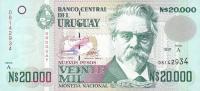 p69b from Uruguay: 20000 Nuevos Pesos from 1991