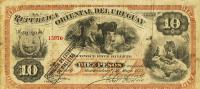 pA104 from Uruguay: 10 Pesos from 1875