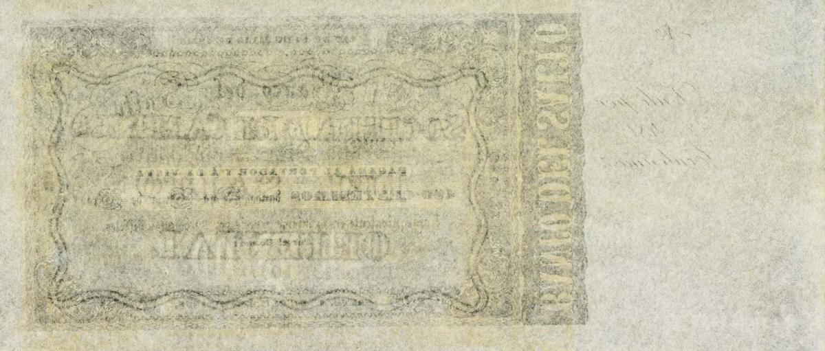 Back of Uruguay pS403: 480 Centesimos from 1858