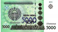 p83 from Uzbekistan: 5000 Sum from 2013