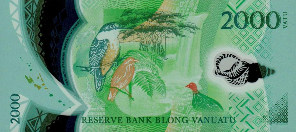 Back of Vanuatu p14: 2000 Vatu from 2014