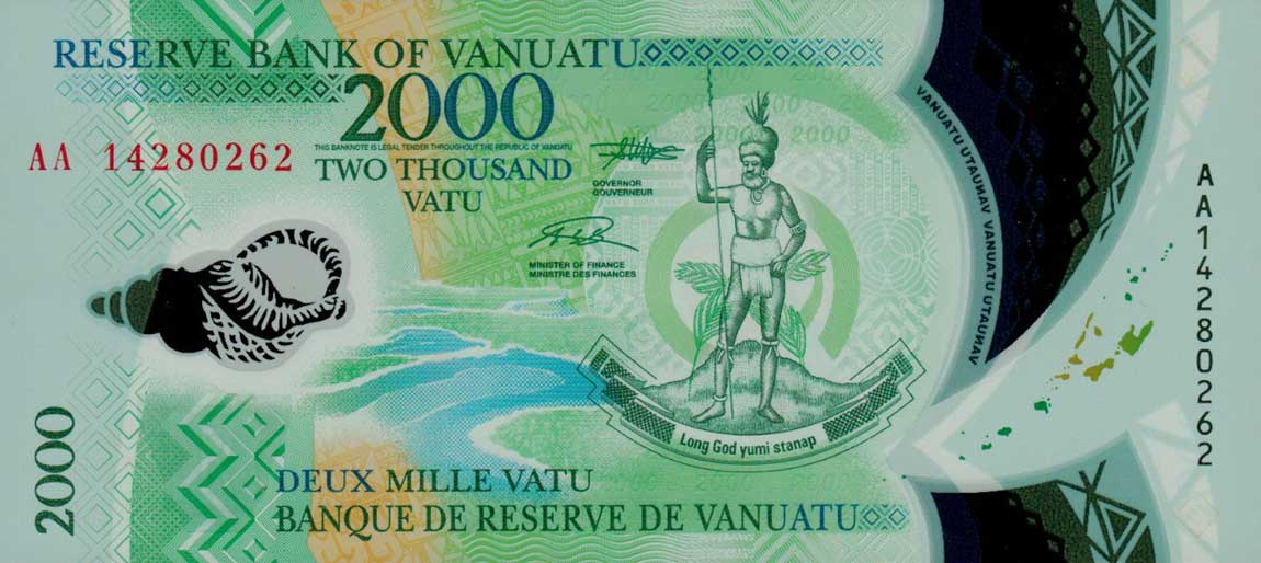 Front of Vanuatu p14: 2000 Vatu from 2014