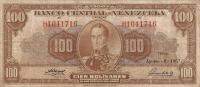 p34b from Venezuela: 100 Bolivares from 1953