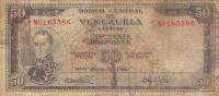 Gallery image for Venezuela p47c: 50 Bolivares from 1966