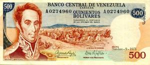 Gallery image for Venezuela p56a: 500 Bolivares