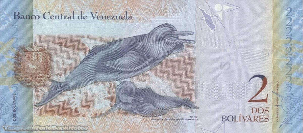 Back of Venezuela p88g: 2 Bolivares from 2014