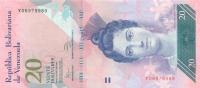 Gallery image for Venezuela p91g: 20 Bolivares from 2014