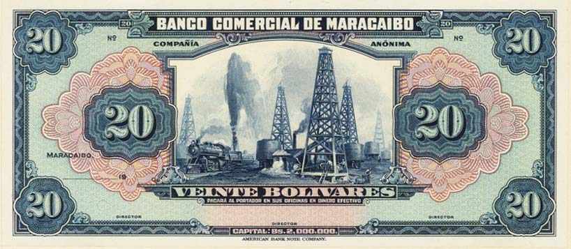 Front of Venezuela pS177p: 20 Bolivares from 1929