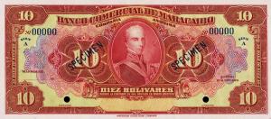 pS181s from Venezuela: 10 Bolivares from 1933