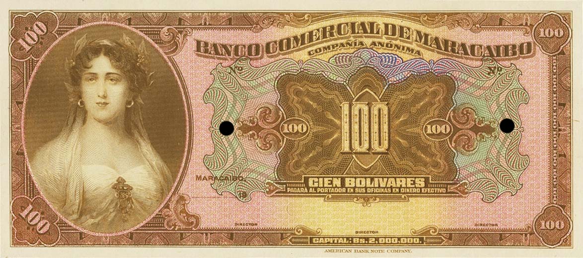 Front of Venezuela pS183p: 100 Bolivares from 1933