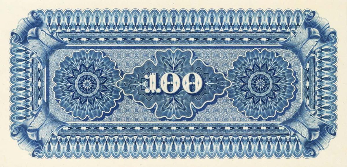 Back of Venezuela pS192: 100 Bolivares from 1882