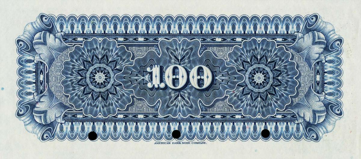 Back of Venezuela pS228s: 100 Bolivares from 1926