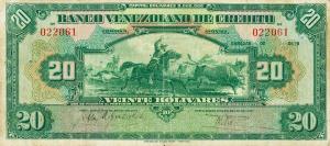 pS242a from Venezuela: 20 Bolivares from 1925