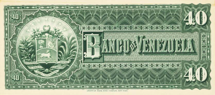 Back of Venezuela pS262p: 50 Bolivares from 1897