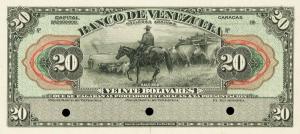 pS286p from Venezuela: 20 Bolivares from 1910