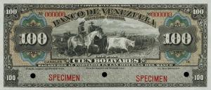 pS293s from Venezuela: 100 Bolivares from 1916