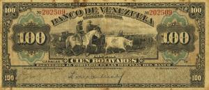 pS297a from Venezuela: 100 Bolivares from 1921