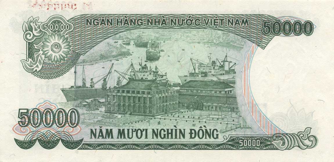 Back of Vietnam p116s: 50000 Dong from 1994