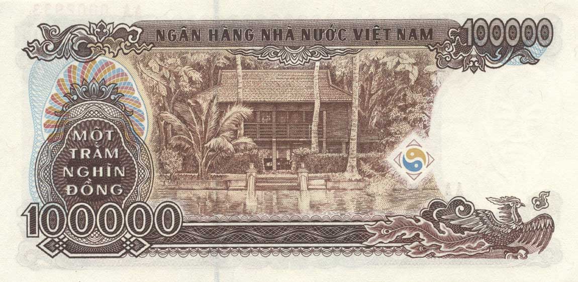 Back of Vietnam p117s: 100000 Dong from 1994