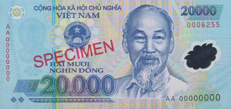 Front of Vietnam p120s: 20000 Dong from 2009