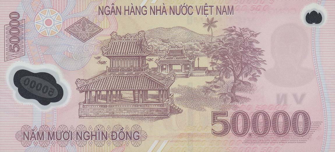 Back of Vietnam p121c: 50000 Dong from 2005