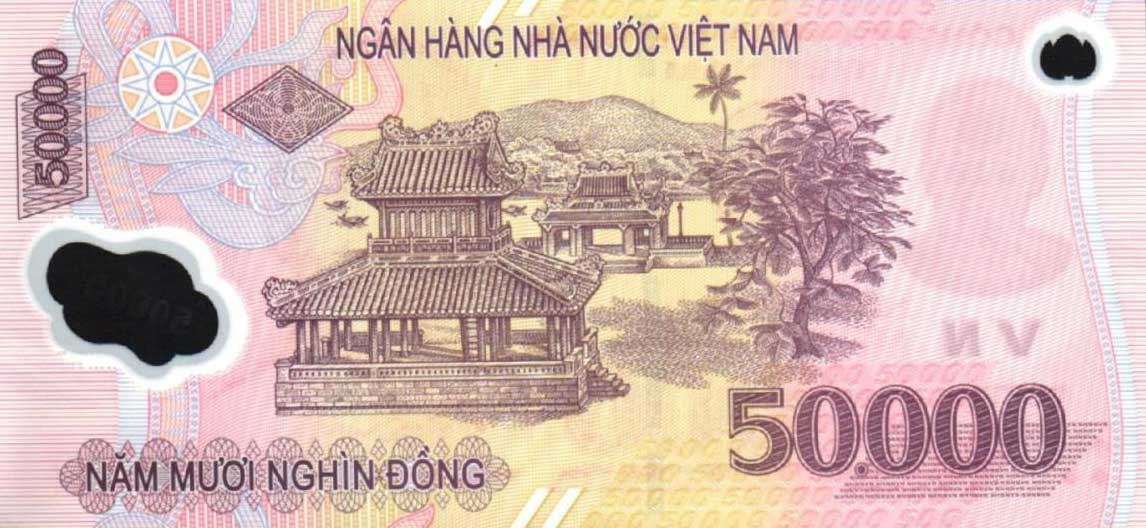 Back of Vietnam p121g: 50000 Dong from 2009