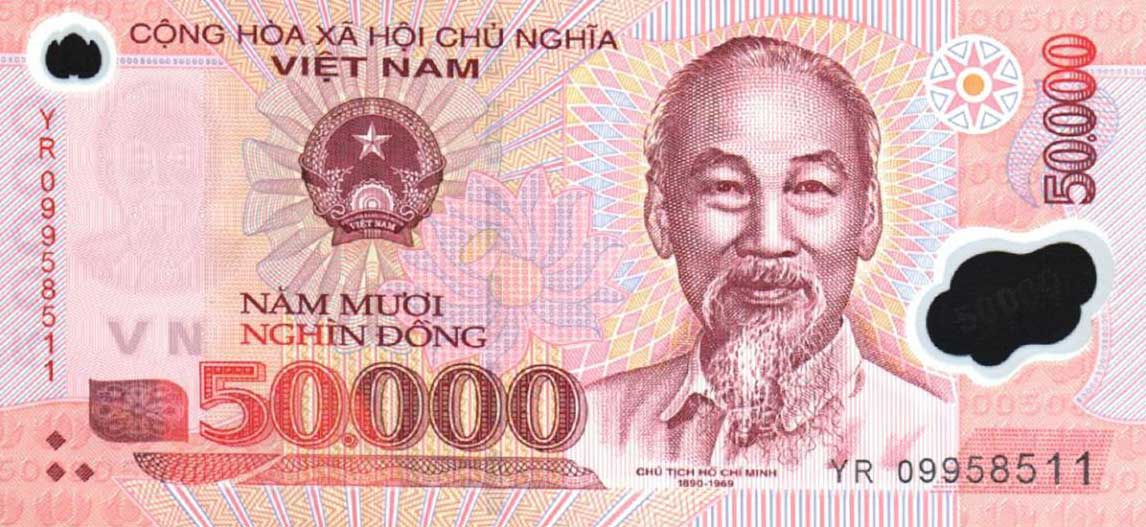 Front of Vietnam p121g: 50000 Dong from 2009