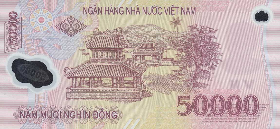 Back of Vietnam p121i: 50000 Dong from 2012