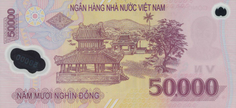Back of Vietnam p121s: 50000 Dong from 2003