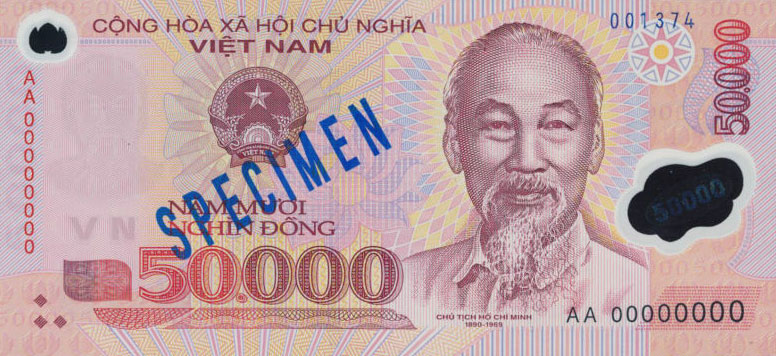 Front of Vietnam p121s: 50000 Dong from 2003
