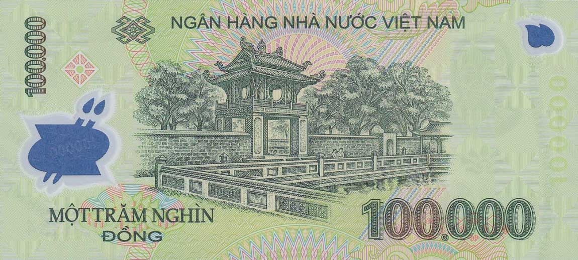 Back of Vietnam p122i: 100000 Dong from 2012