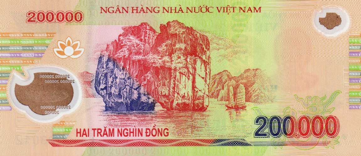 Back of Vietnam p123f: 200000 Dong from 2013