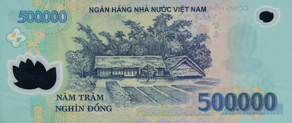 Back of Vietnam p124c: 500000 Dong from 2005