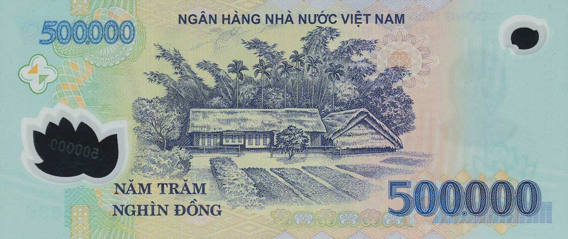 Back of Vietnam p124d: 500000 Dong from 2006