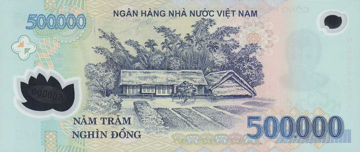 Back of Vietnam p124e: 500000 Dong from 2008