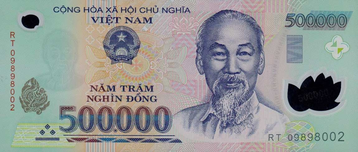Front of Vietnam p124f: 500000 Dong from 2009