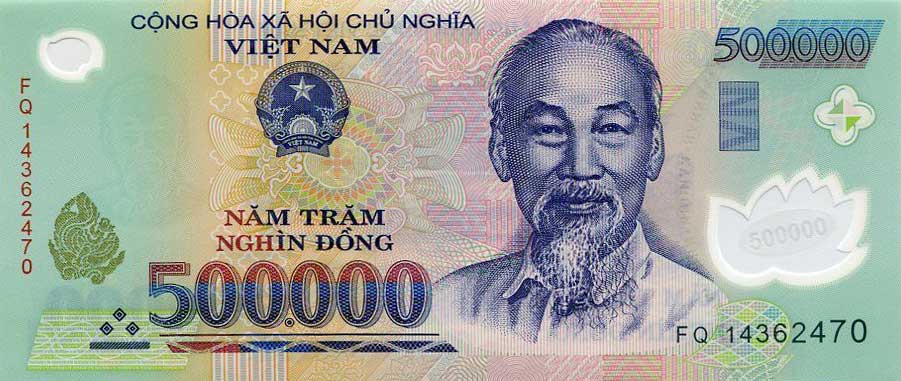 Front of Vietnam p124j: 500000 Dong from 2014