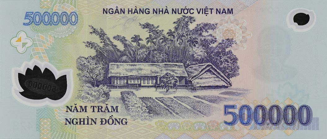 Back of Vietnam p124n: 500000 Dong from 2018