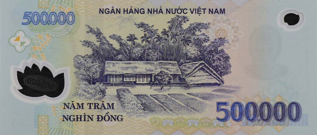 Back of Vietnam p124o: 500000 Dong from 2019