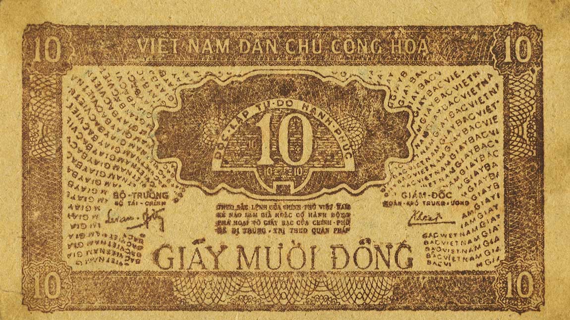 Back of Vietnam p22c: 10 Dong from 1948