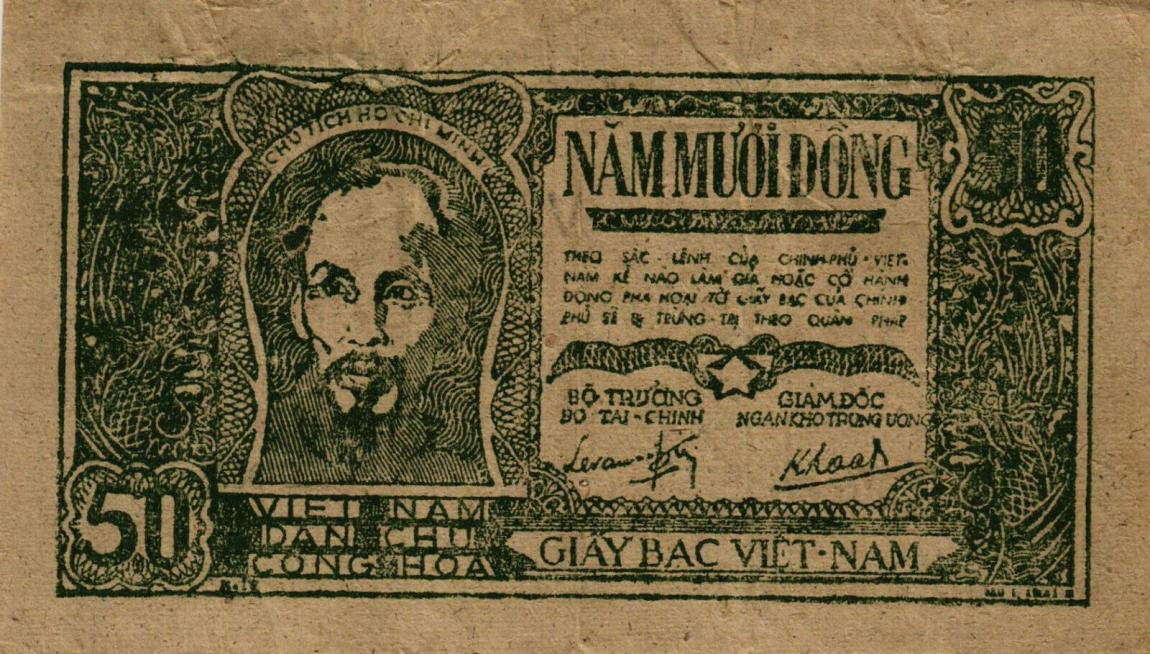 Front of Vietnam p27d: 50 Dong from 1948