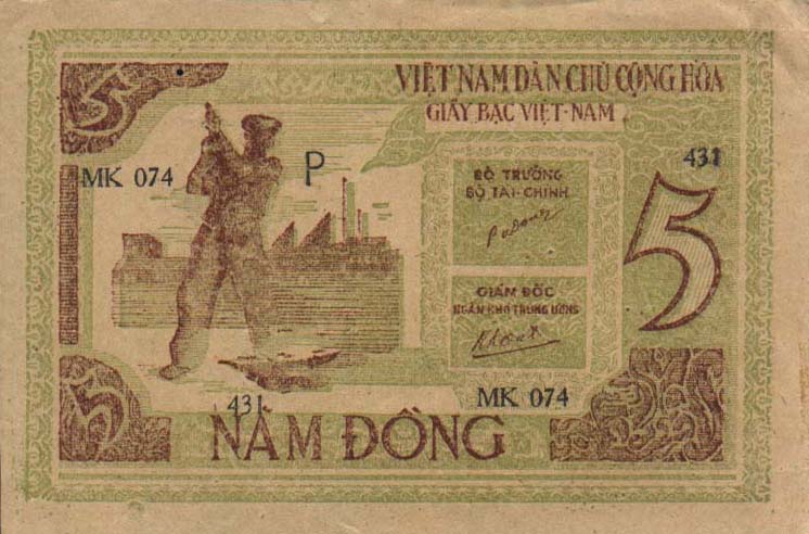 Front of Vietnam p3a: 5 Dong from 1946